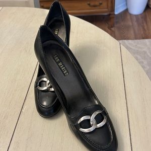 ANN MARINO SZ 9 BLACK HEELS